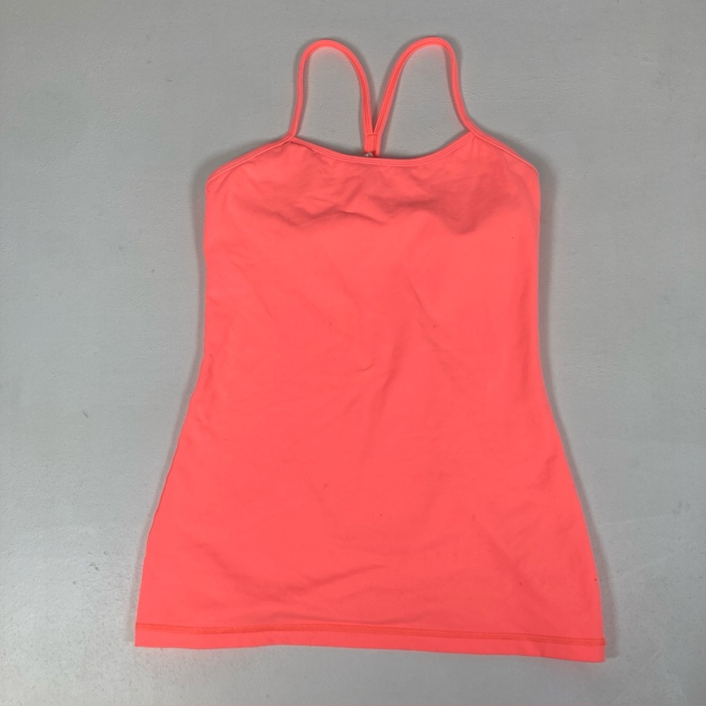 Lululemon Power Y Racerback Fitted Stretch Tank Red Sz 6 ( No Pads) - Picture 10 of 14